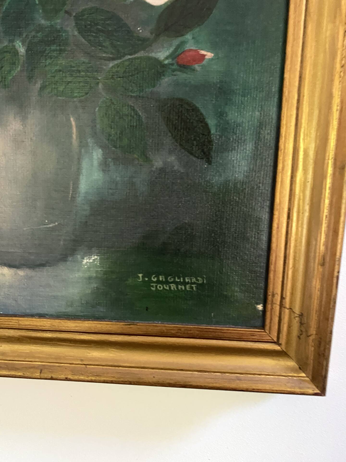 Old Painting "Still Life with Roses" – 1950
