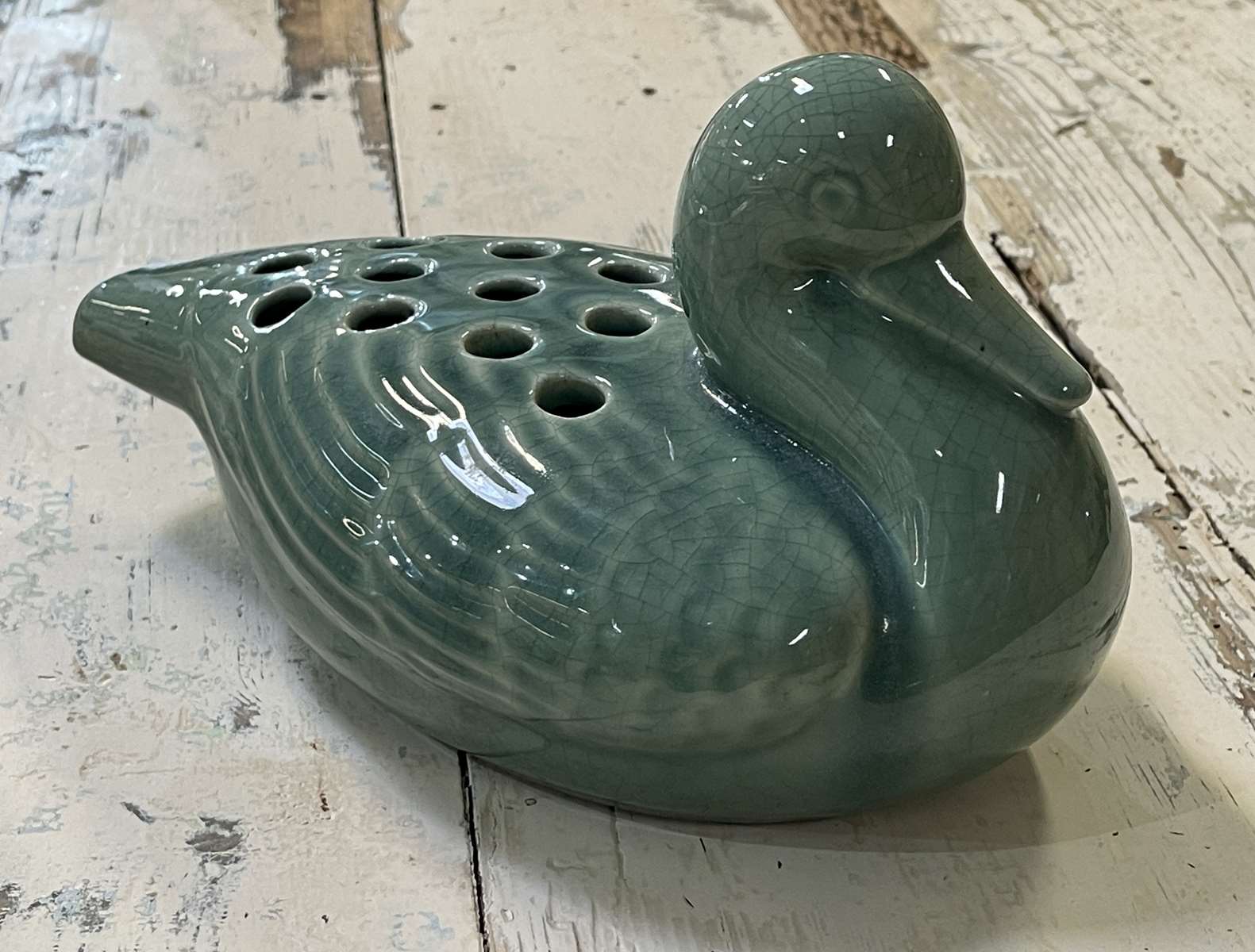 pique flower by ceramist pol chambost (1906-1983) representing a duck