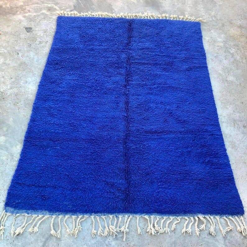 Handmade pure wool rug, size 100 x 200 cm