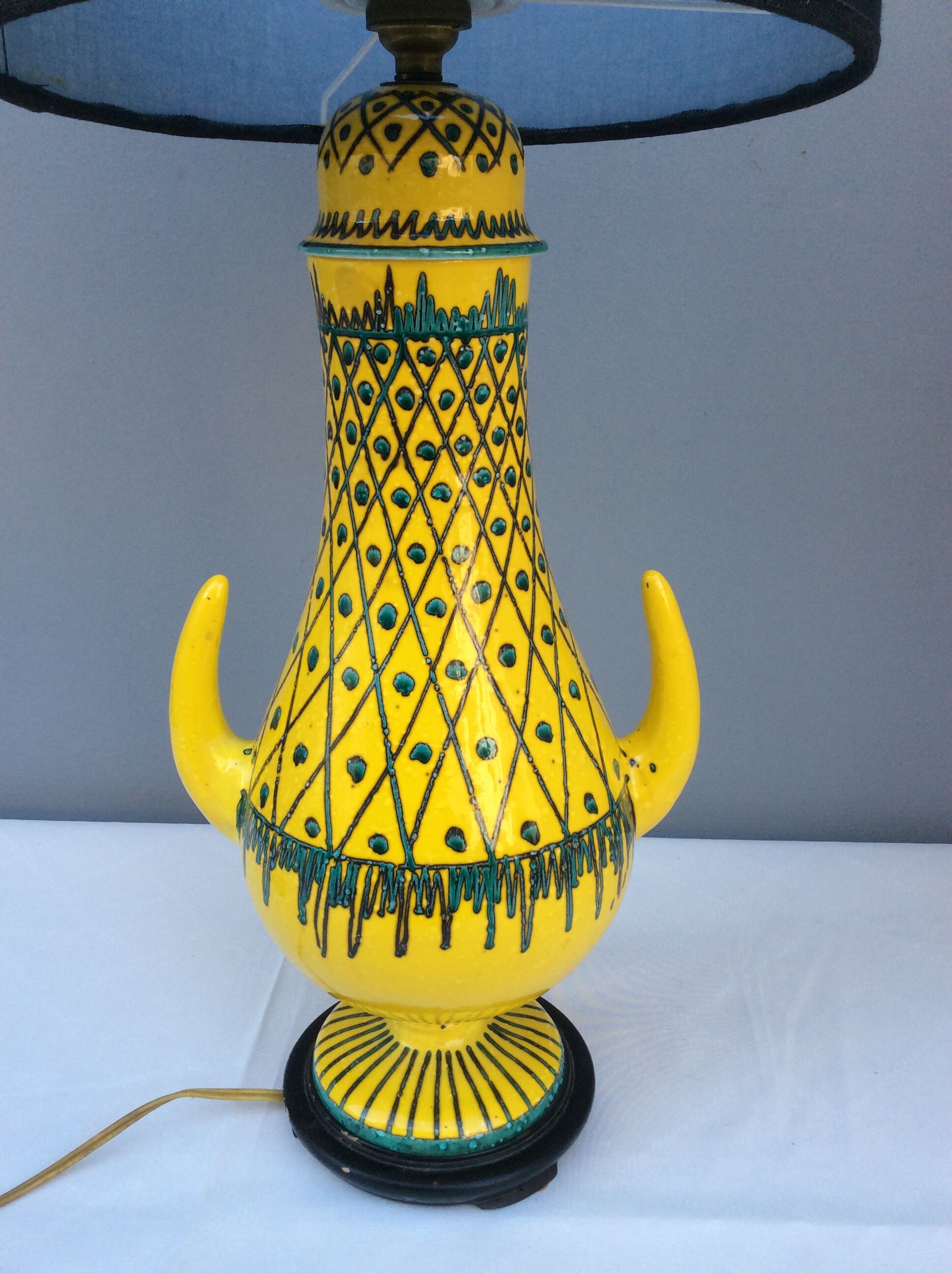 Ceramic lamp foot, Italy 60s