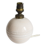 White crackled ceramic lamp base, 1930s