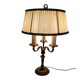 Antique three-light Bouillotte lamp - brass - Fontette Palace Caen