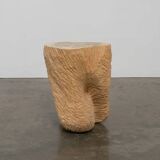 Sculptural folk craft side table