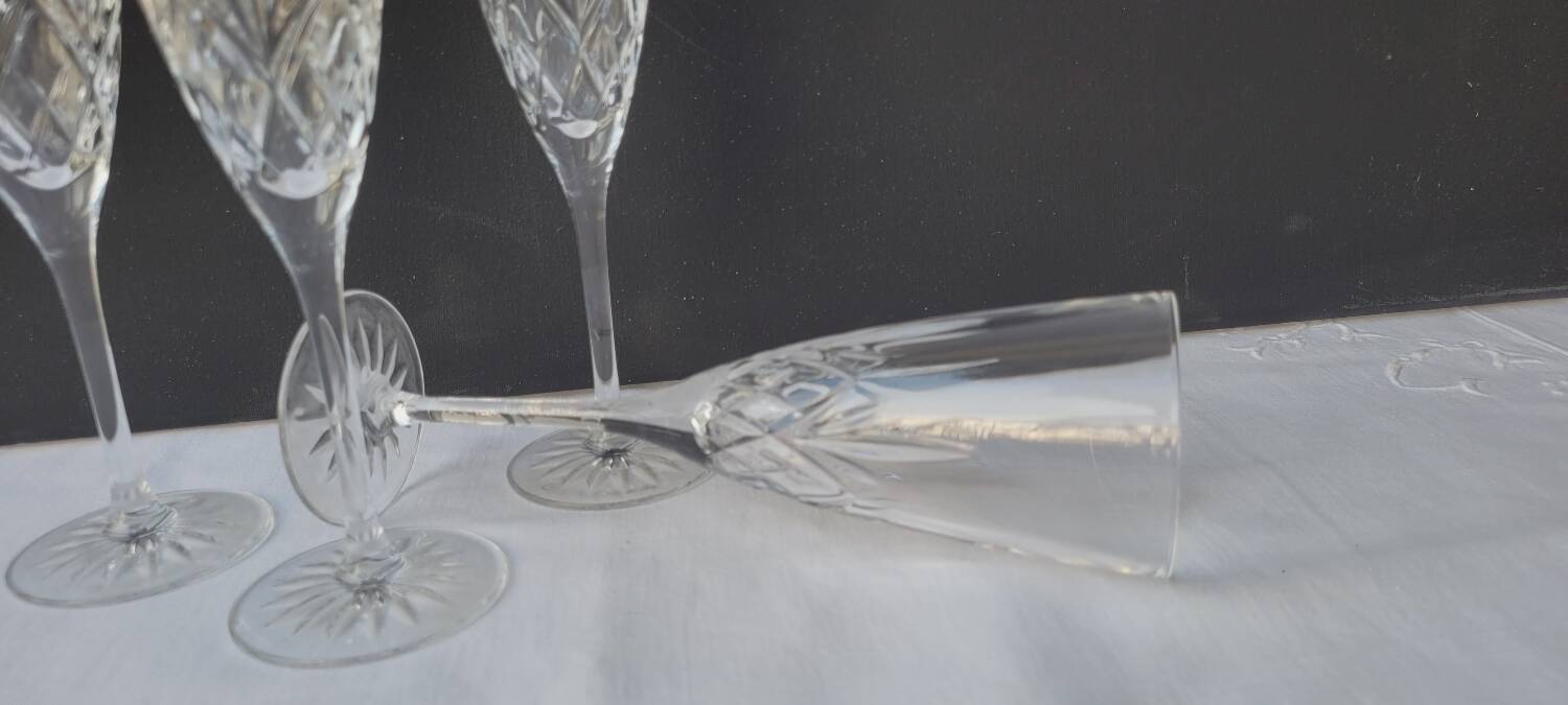 Set de 4 flûtes cristal