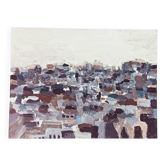 Original abstract painting – urban landscape by Nicolas de Stael – 18 x 24 cm