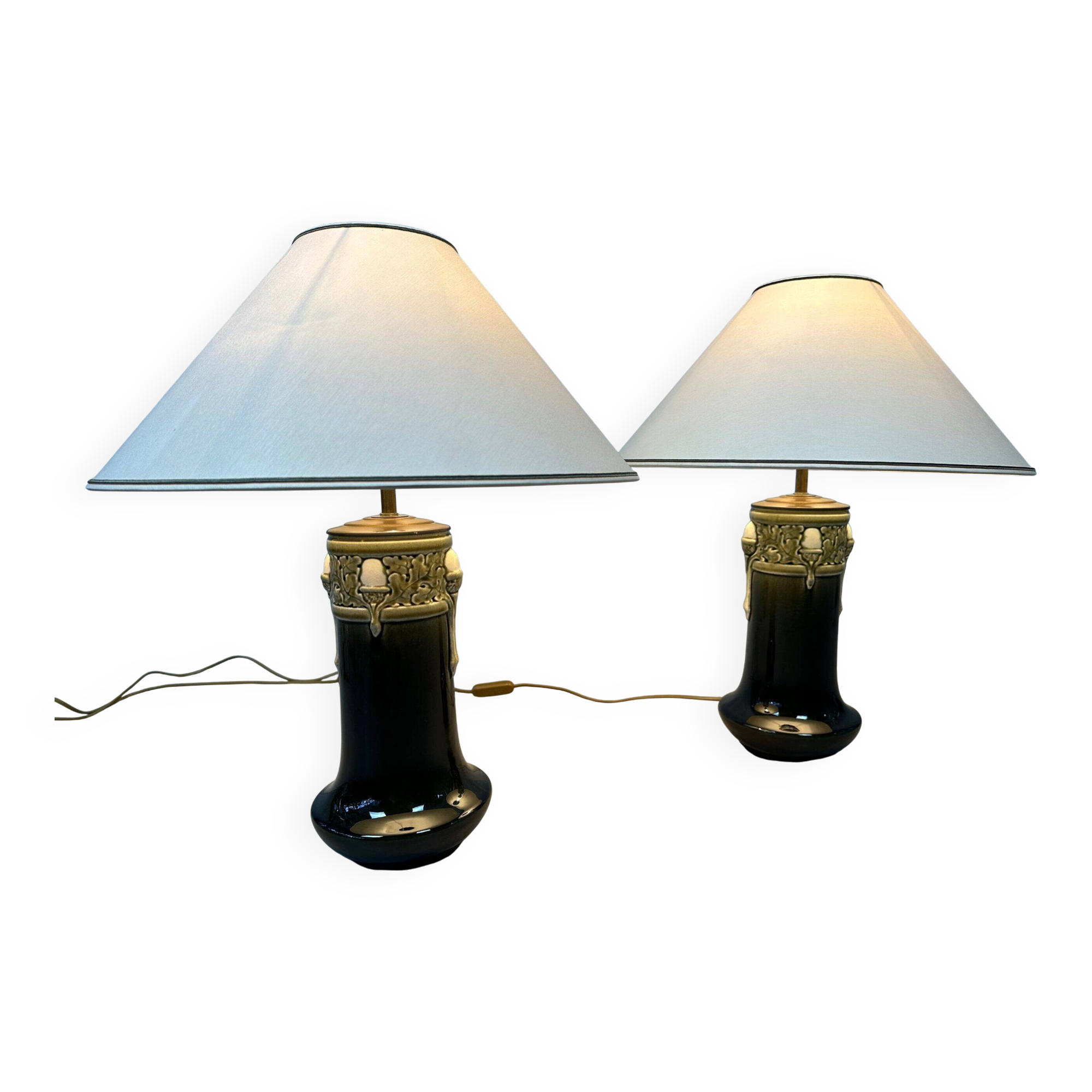 2x Art Nouveau (Fives-Lille) lamps – Gustave De Bruyn