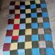 Plaid patchwork tricoté main