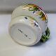 Vintage ceramic slip vase V Bassano pitcher decorated with porcelain flowers