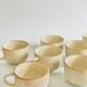 Set of 9 speckled ceramic coffee cups