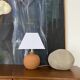 Lampe boule terre cuite vintage