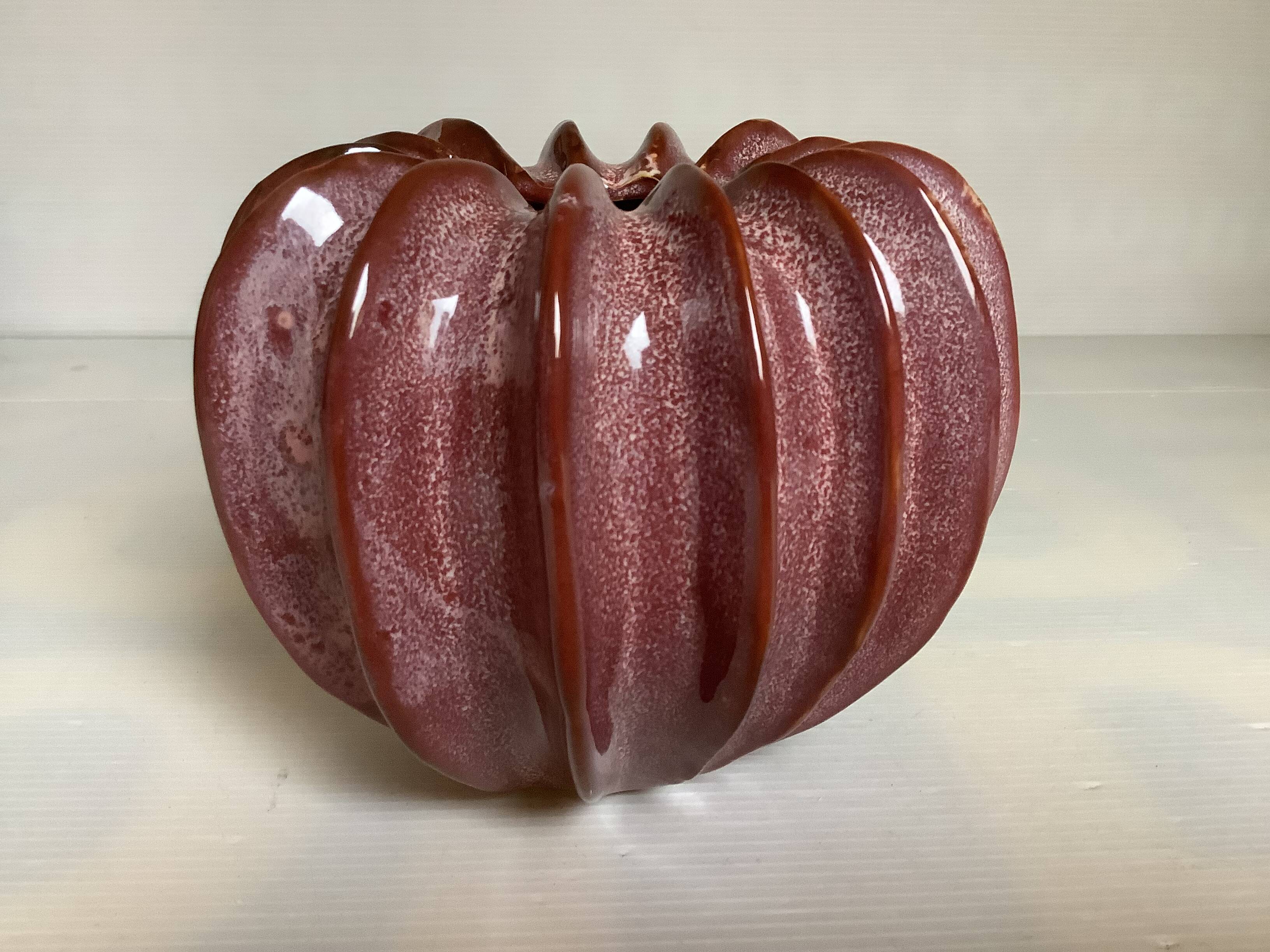 Burgundy organic shaped vase