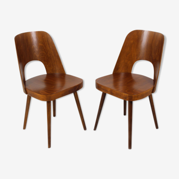 No. 515 Wooden Chairs by Oswald Haerdtl for TON, 1950s, Set of 2