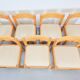 Vintage Pine Dining Chairs by Martin Visser for T Spectrum, 1960s, Set of 7