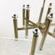 Vintage Sciolari candle chandelier made from chrome, 1970s