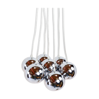 Hanging lamp with 7 chrome lights