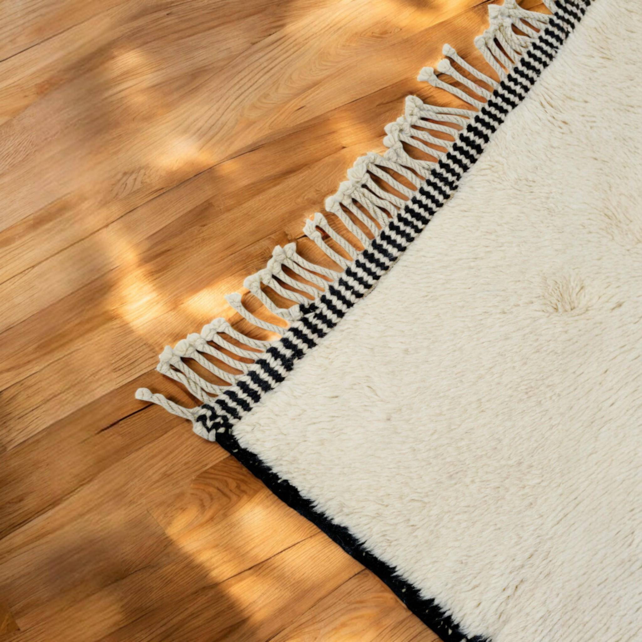 Berber rug in natural wool 3x2 m