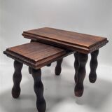 Pair of footrest stools