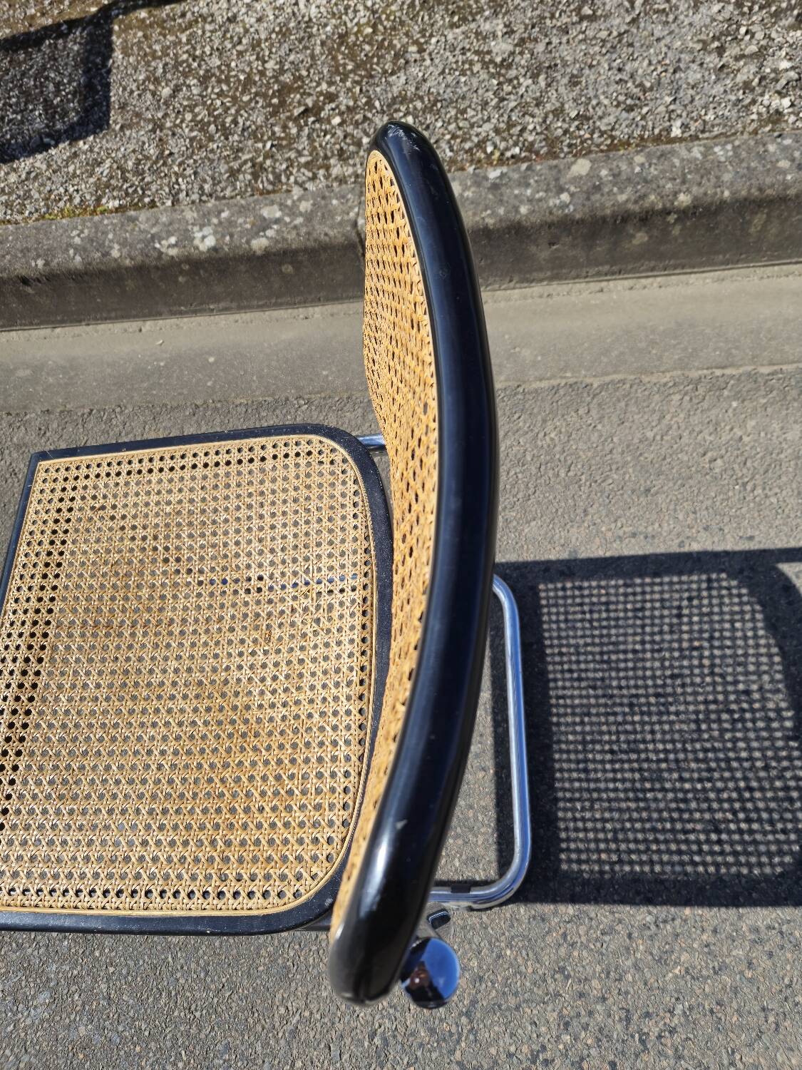Marcel Breuer B32 chair in original cane signed Italy