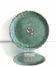 Assiette verte avec incrustation de fleurs argentées signé Argenta de Gustavsberg