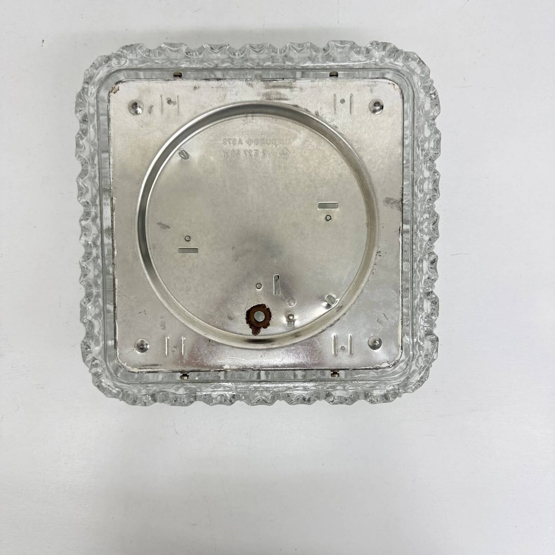 Mid-century crystal wall light / ceiling light by Limburg Glashütte, 1970s Germany