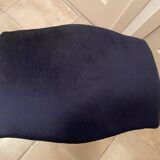 Chaise Longue Meridienne Right Side Mahogany Wood & Blue Velvet