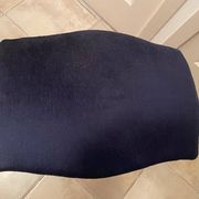 Mahogany and blue velvet daybed