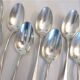 10 silver plated metal table spoons