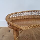 Plateau rotin vintage
