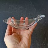 Set of 2 Empty Pockets, Dolphin Fish Glass Jars, Vannes Crystal
