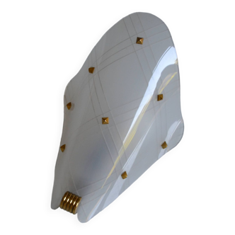 50s Arlus wall light in Perspex and brass