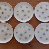 6 assiettes plates en céramique