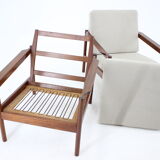 1960s Kai Kristiansen Model KK161 Pair of Teak Armchairs for Magnus, Denmark