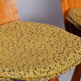 Set of four mid-century walnut chairs by Frantisek Jirak, Tatra Nabytok, Czechia, 1950s