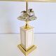 Vintage Regency Brass Crystal Fruit Table Lamp from Le Dauphin, 1970s