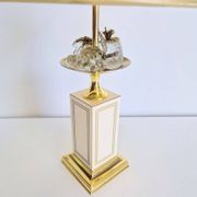 Vintage Regency Brass Crystal Fruit Table Lamp from Le Dauphin, 1970s