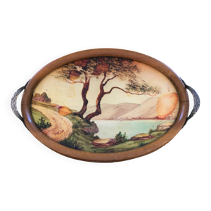 plateau art Déco signé