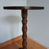 Rustic plant-holder harness in turned solid wood