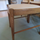 4 scandinavian beige white teak chairs