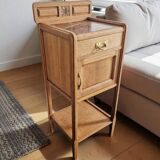 Art Deco style bedside table in solid oak, 1930s