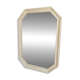 Vintage octagonal white lacquered mirror