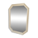 Vintage octagonal white lacquered mirror