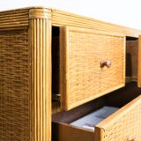 Rattan chest of drawers