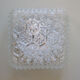 Wall lamp square ceiling lamp in minimalist glass 1970 1980 seventies eighties luminaire