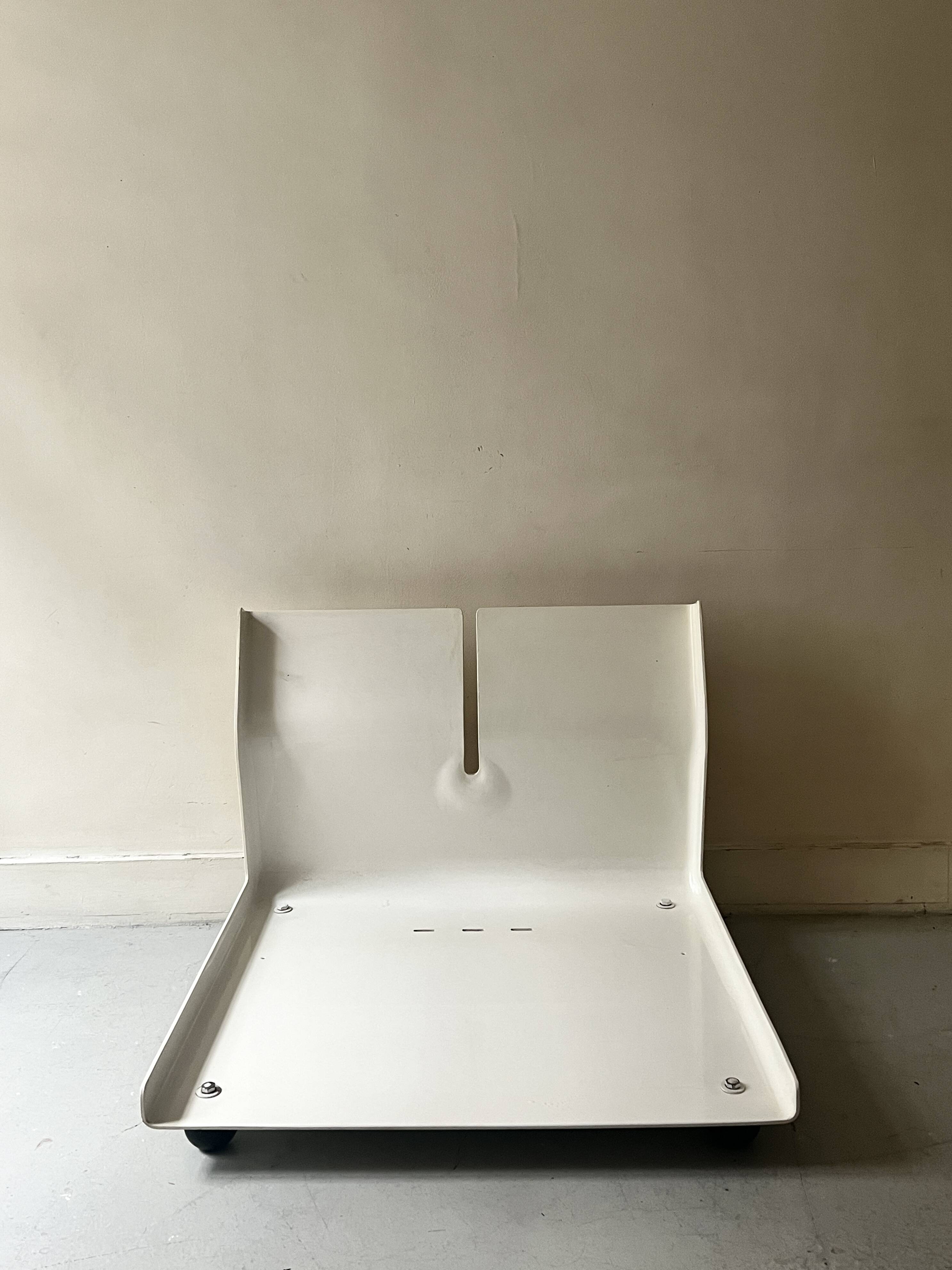 Chauffeuse amanta Bellini en bouclette brique, C&B italia design 1970
