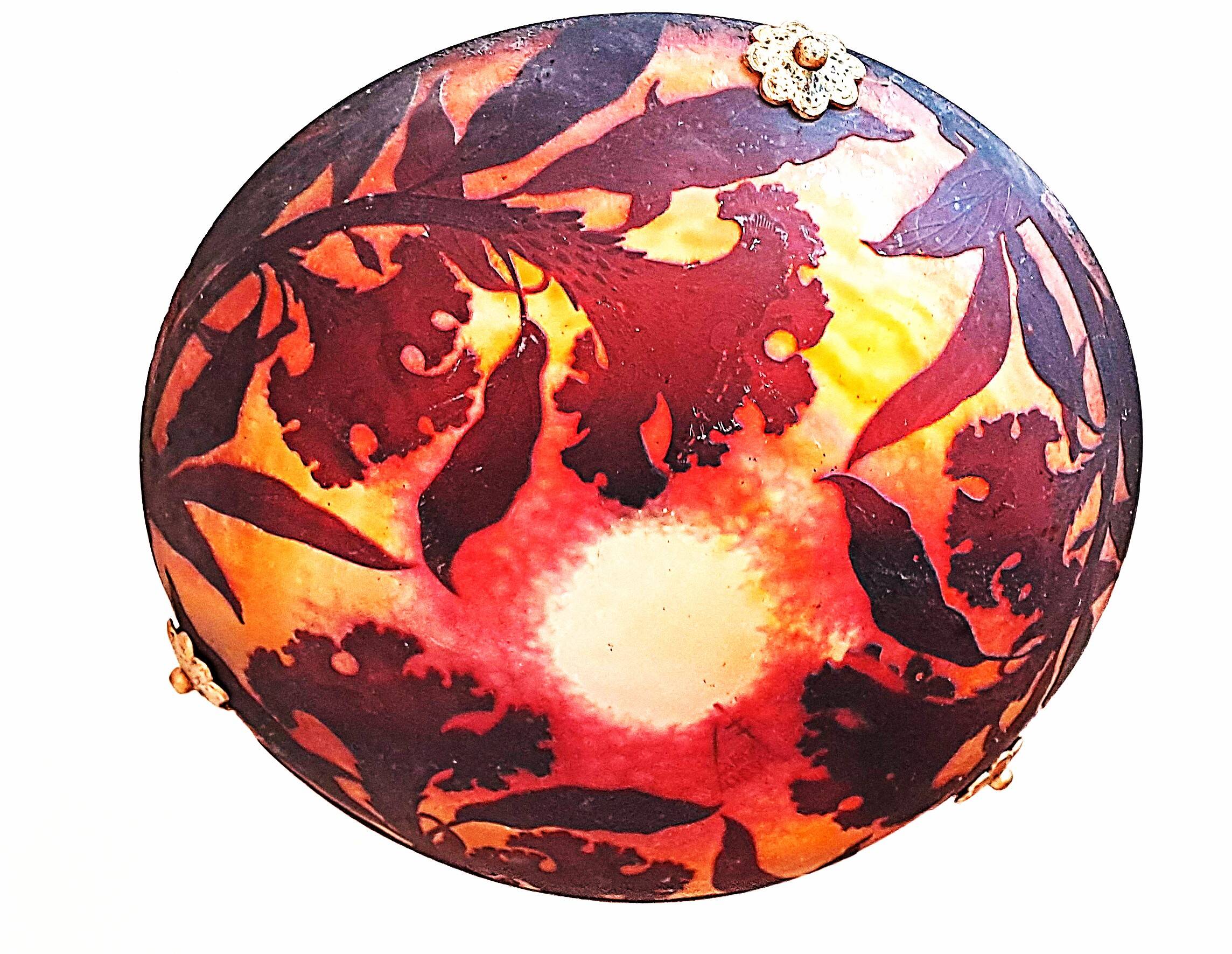 Daum Nancy Art Nouveau Ceiling Chandelier Pendant Light France 1900 Art Object