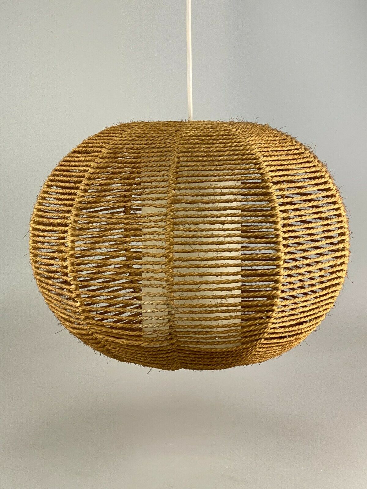 60s 70s lamp lamp ball lamp raffia braid space age design 60s 70s