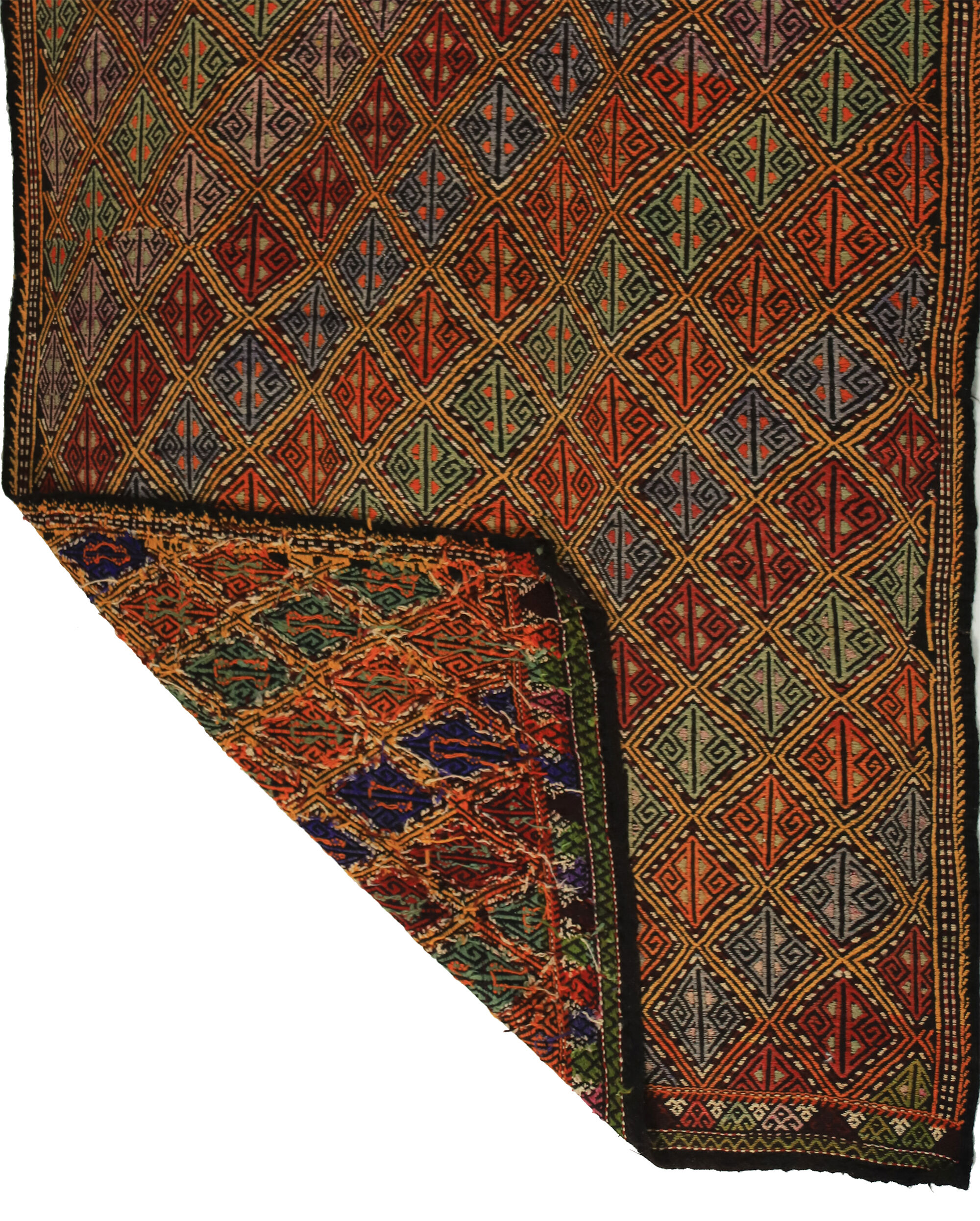 Anatolian handmade kilim rug 267 cm x 153 cm