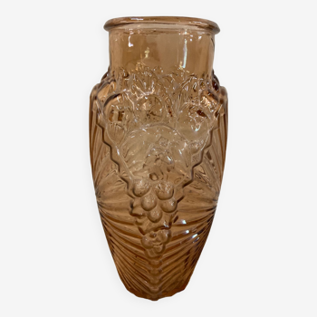 Pink vase 1920 Souchon-Neuvesel Glassworks