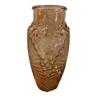 Vase rose 1920 Verrerie Souchon-Neuvesel