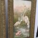 Pair of pink flamingo paintings